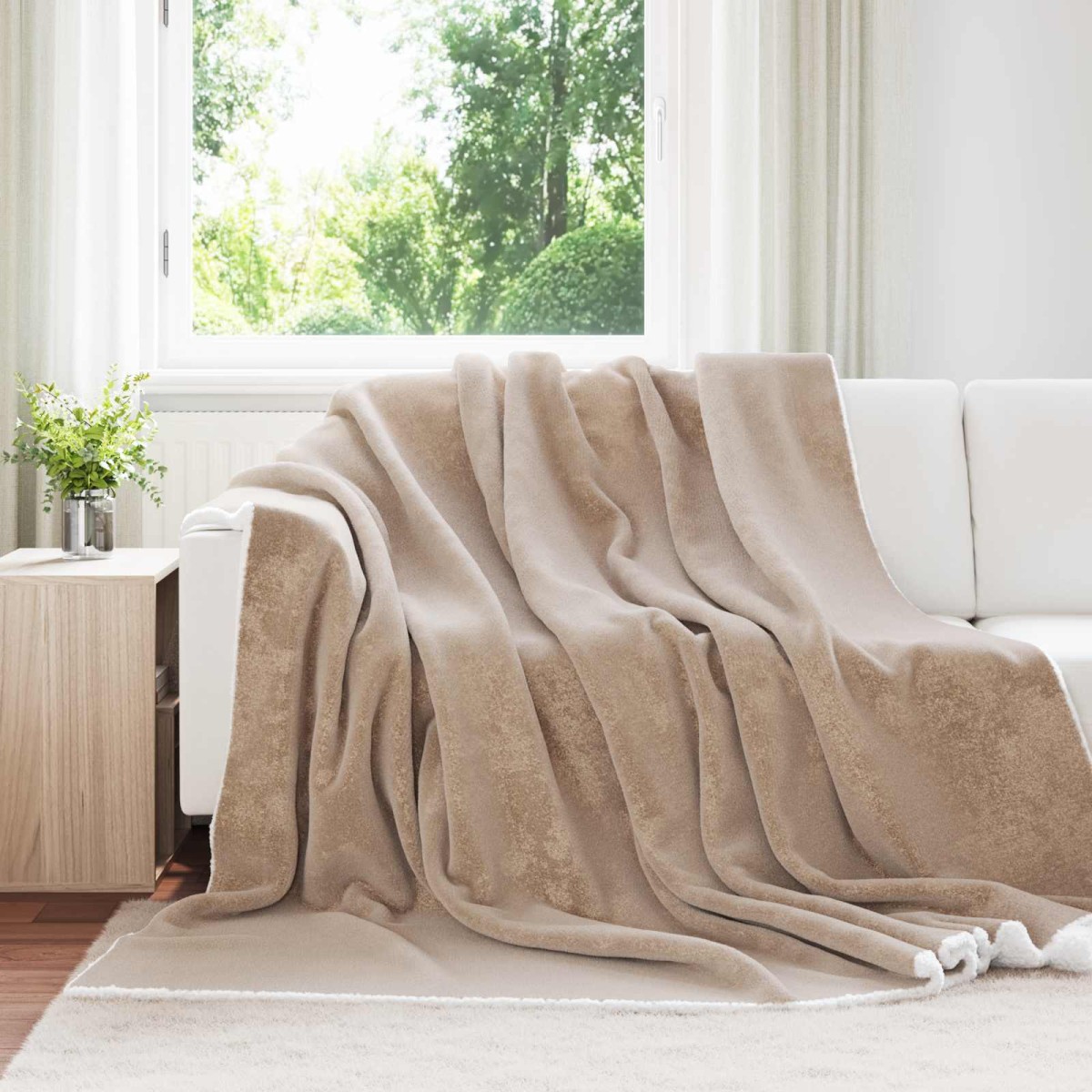 vidaXL Ριχτάρι Καμηλοπάρδαλη 220 x 240 cm 2.67 kg Μαλλί