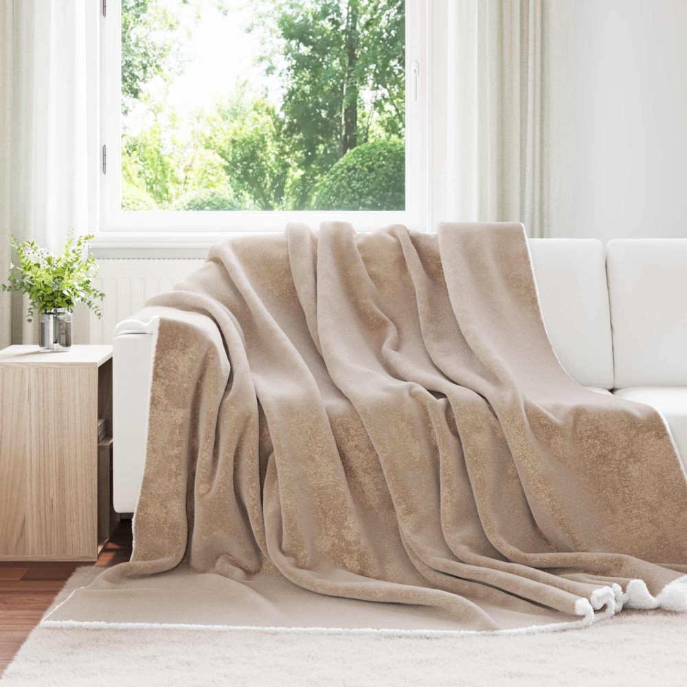 vidaXL Ριχτάρι Καμηλοπάρδαλη 240 x 270 εκ. 3.17 kg Μαλλί