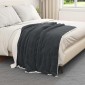 vidaXL Ριχτάρι Σκούρο Γκρι 130 x 150 cm 1 kg Μαλλί