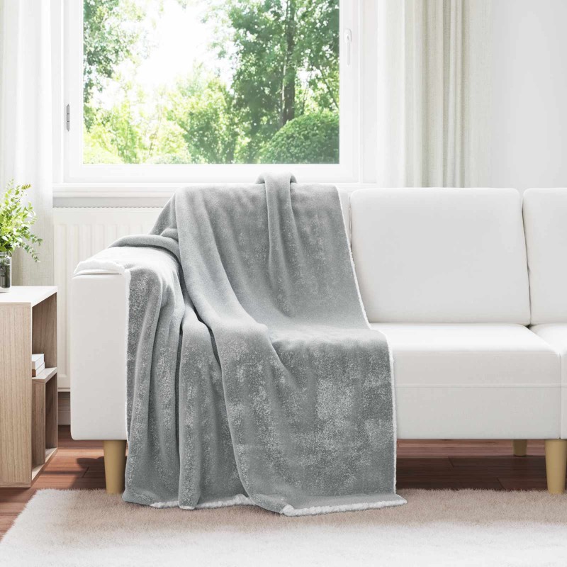 vidaXL Ριχτάρι Γκρι 130 x 150 cm 1 kg Μαλλί