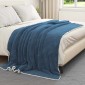 vidaXL Ριχτάρι Σκούρο μπλε 150 x 200 cm 1.64 kg Μαλλί