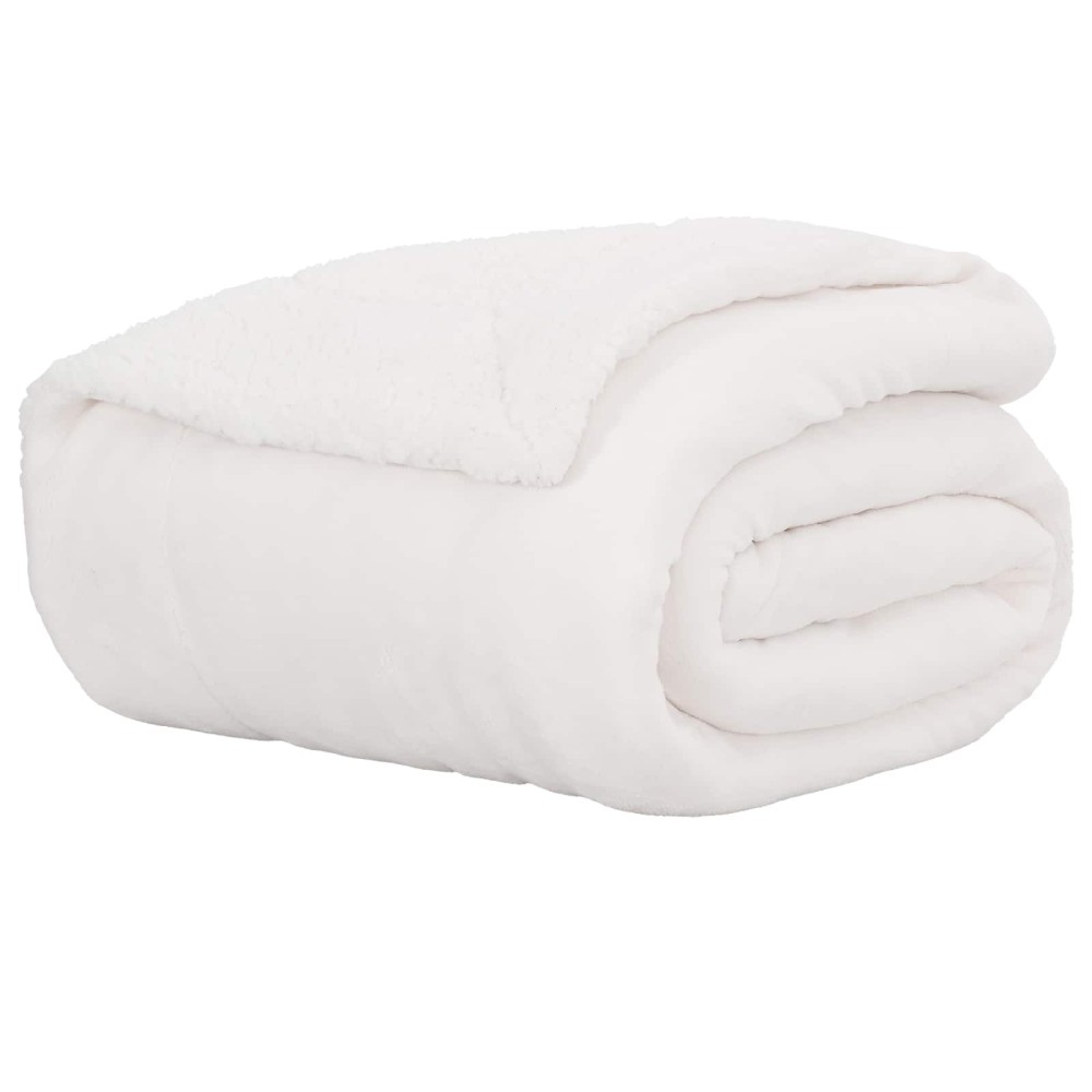 vidaXL Ριχτάρι Λευκό 150 x 200 cm 1.64 kg Μαλλί