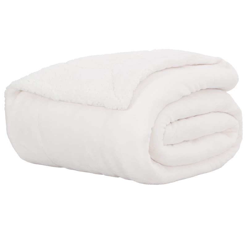 vidaXL Ριχτάρι Λευκό 150 x 200 cm 1.64 kg Μαλλί