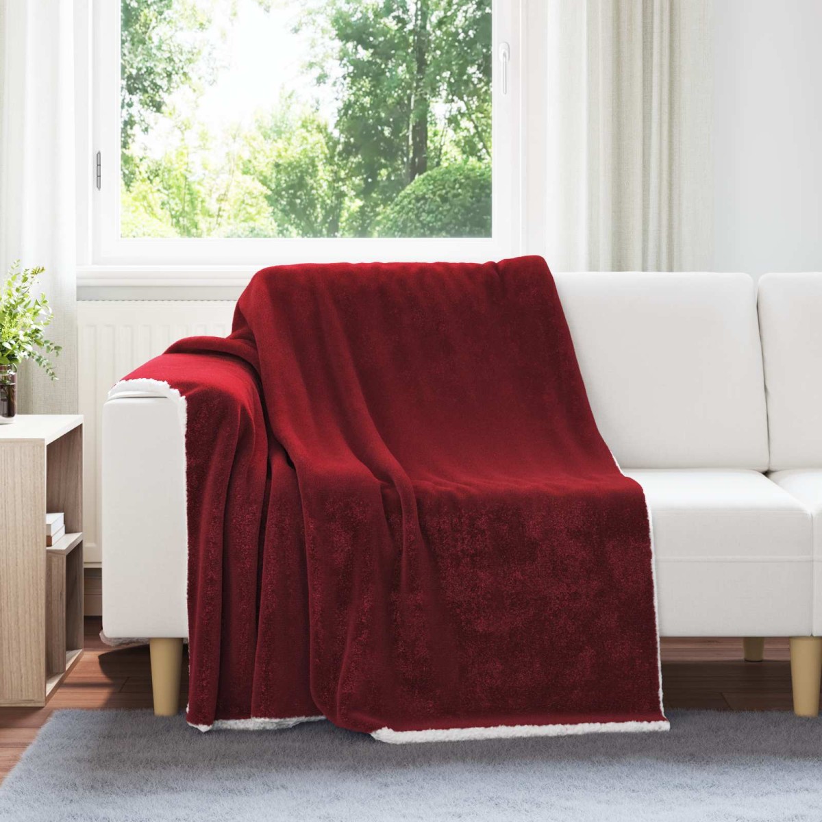 vidaXL Ριχτάρι Βεραμάν Κόκκινο 150 x 200 cm 1.64 kg Μαλλί