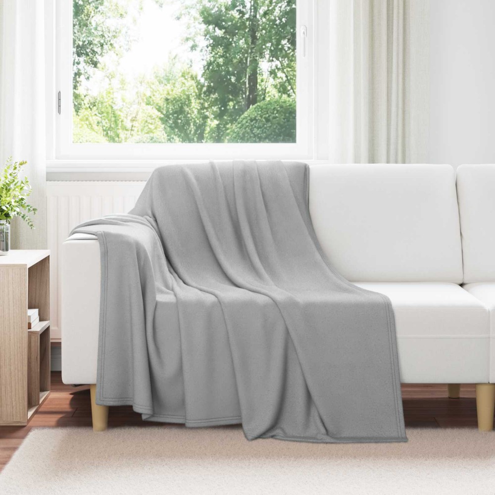 vidaXL Ριχτάρι Γκρι 200 x 150 cm 0.42 kg Μαλλί