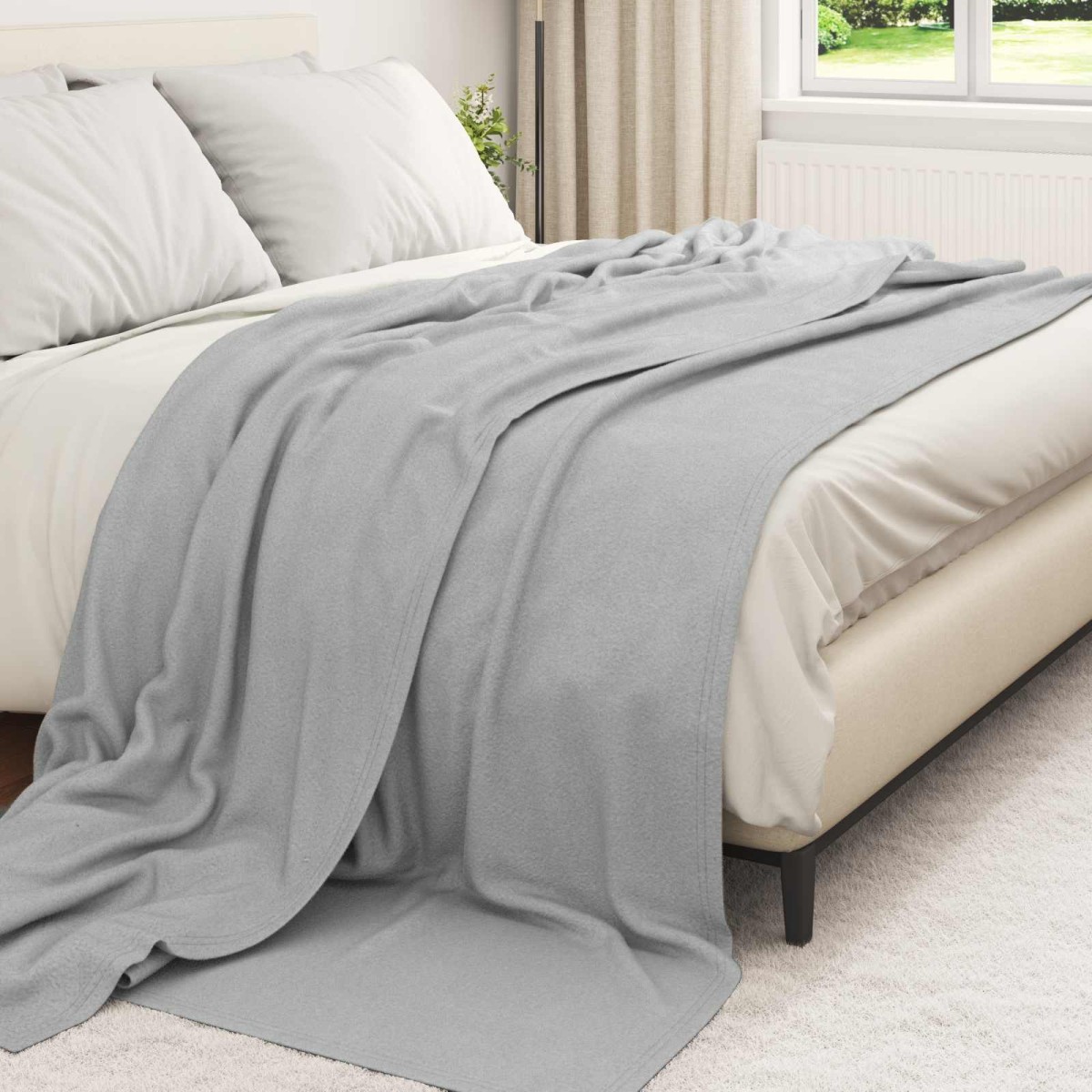 vidaXL Ριχτάρι Γκρι 270 x 240 cm 0.86 kg Μαλλί