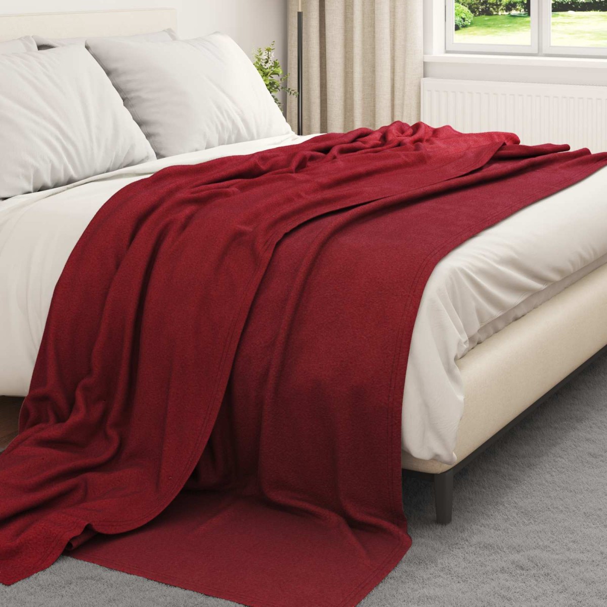 vidaXL Ριχτάρι Βεραμάν Κόκκινο 270 x 240 cm 0.86 kg Μαλλί