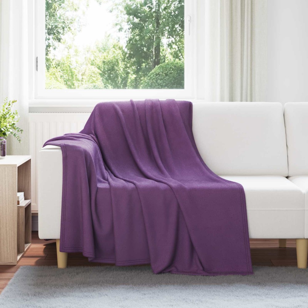 vidaXL Ριχτάρι Μοβ 200 x 150 cm 0.42 kg Μαλλί