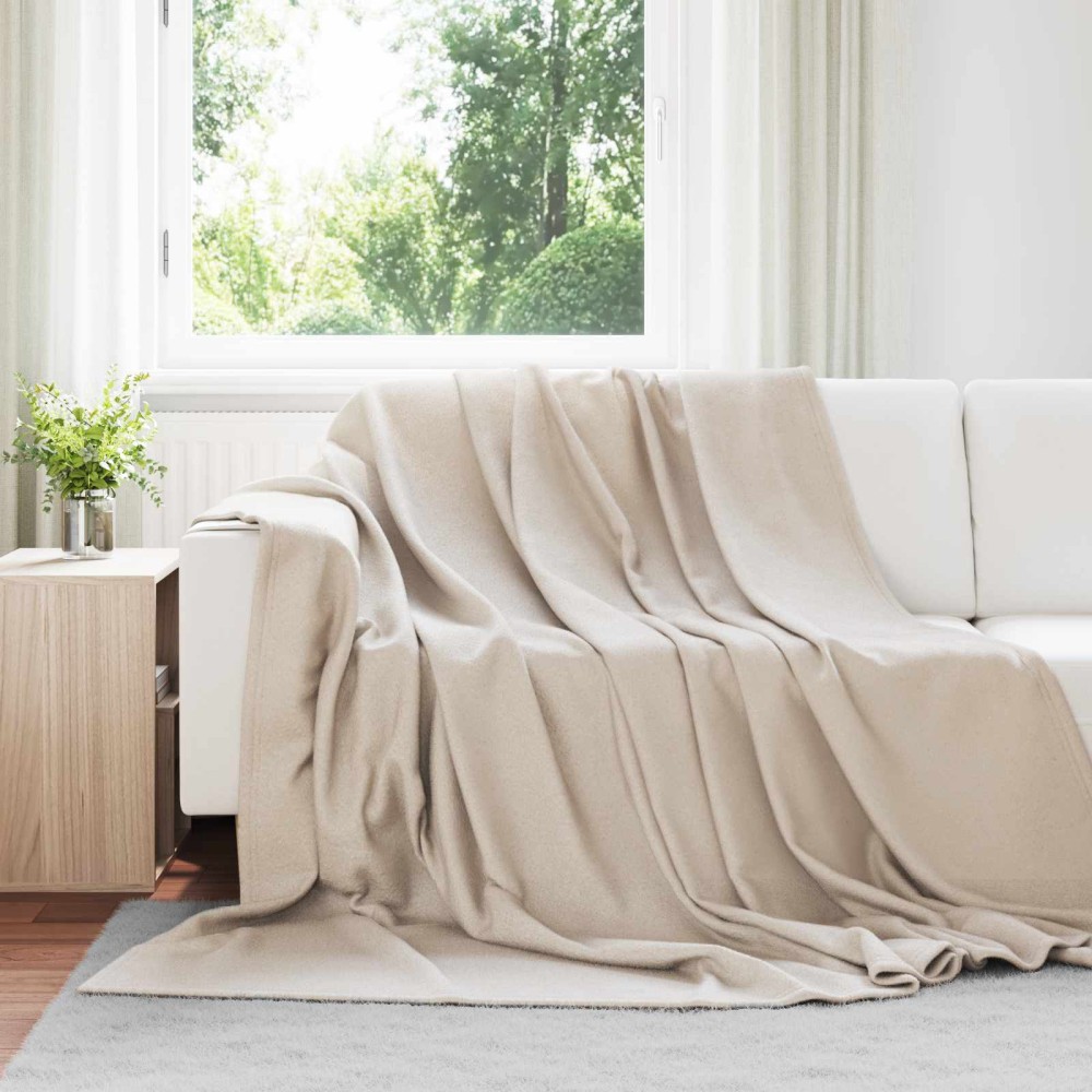 vidaXL Ριχτάρια 6 τμχ. Μπεζ 270 x 240 cm 5.08 kg Μαλλί