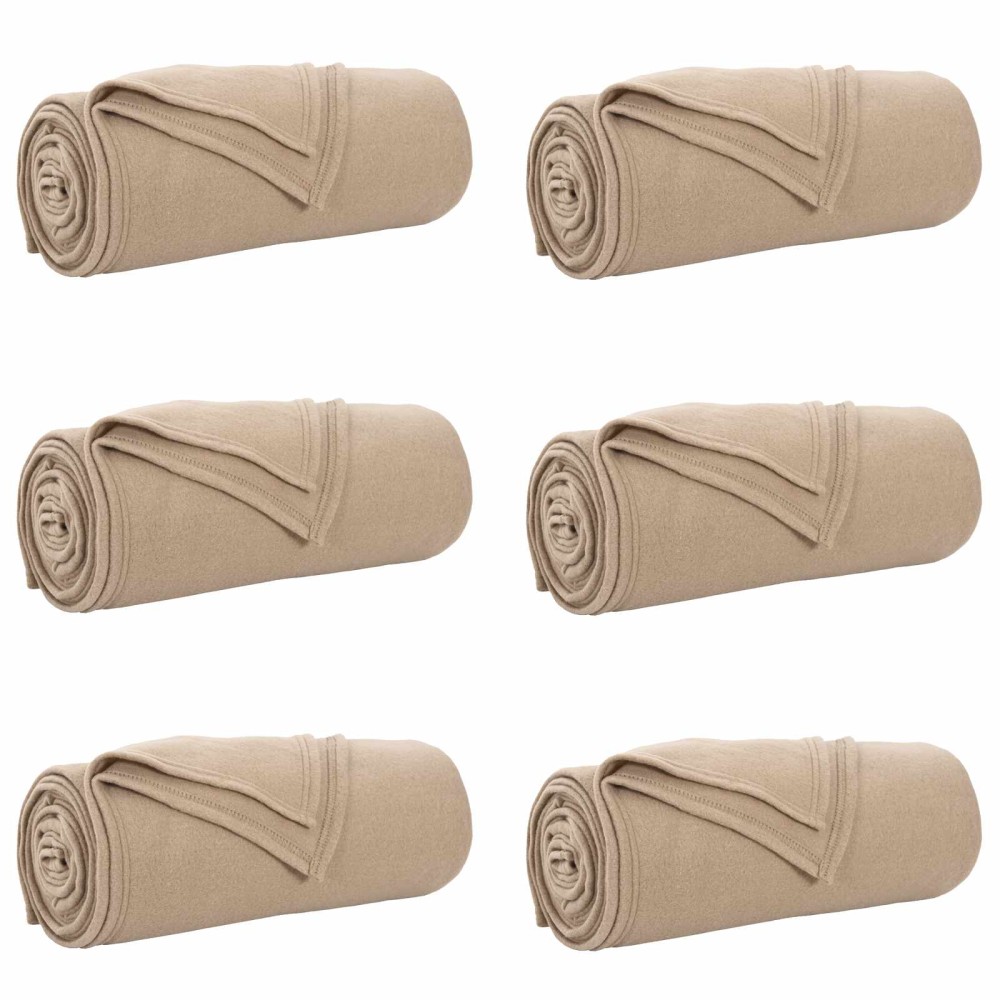 vidaXL Ριχτάρια 6 τμχ. Καμηλοπάρδαλη 200 x 150 cm 2.61 kg Μαλλί
