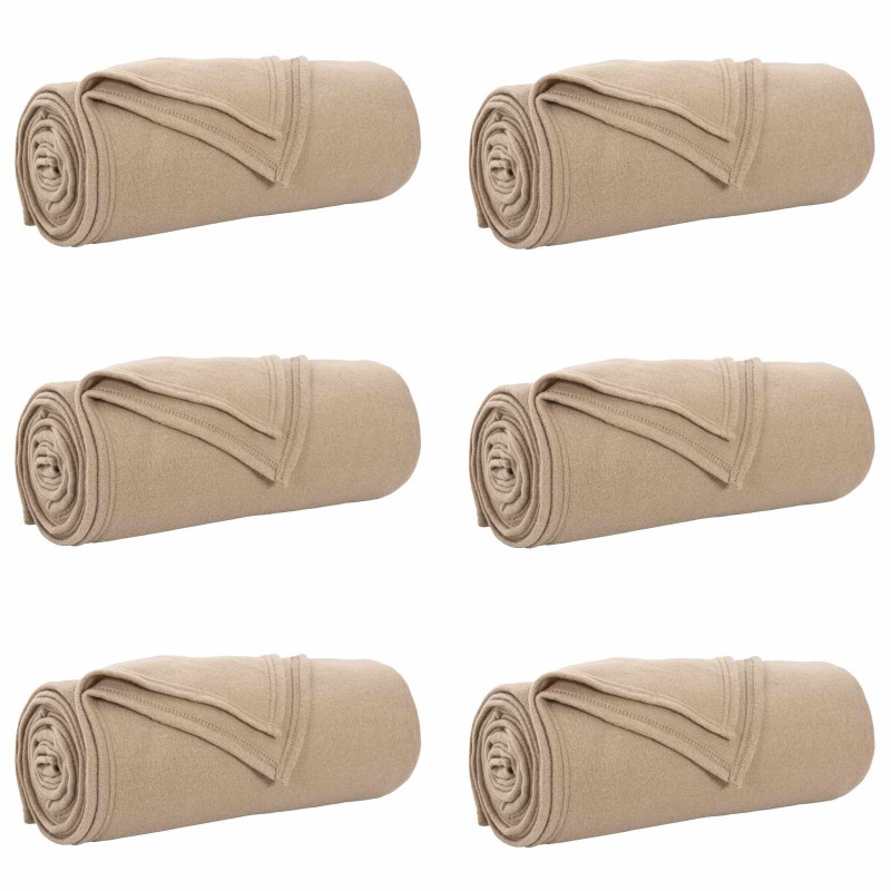 vidaXL Ριχτάρια 6 τμχ. Καμηλοπάρδαλη 200 x 150 cm 2.61 kg Μαλλί