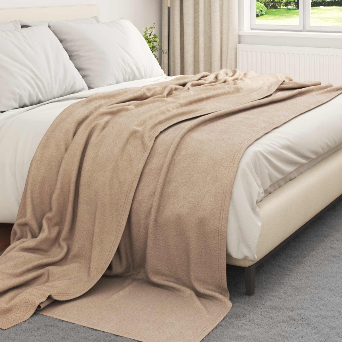 vidaXL Ριχτάρια 6 τμχ. Καμηλοπάρδαλη 270 x 240 cm 5.08 kg Μαλλί