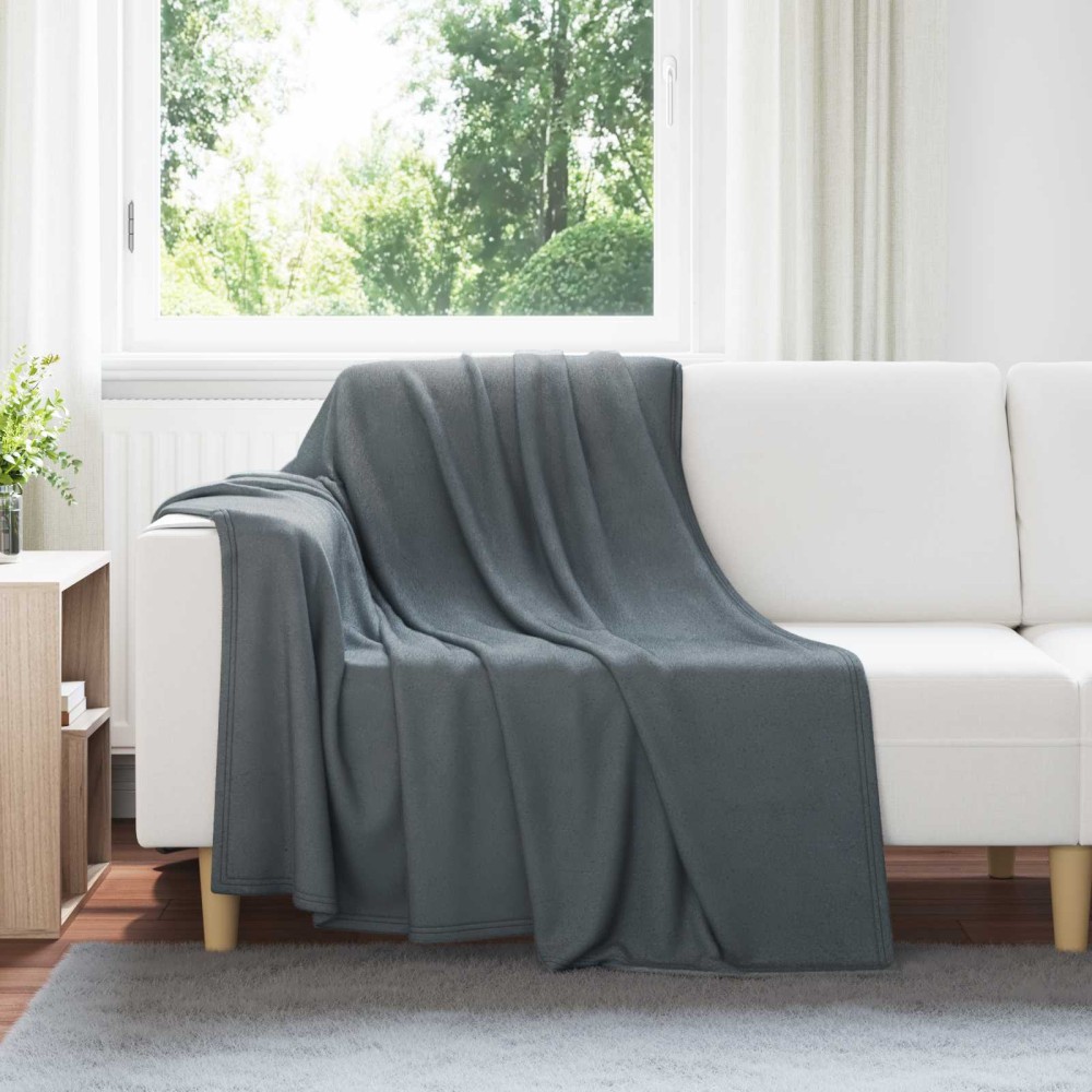 vidaXL Ριχτάρια 6 τμχ. Σκούρο Γκρι 200 x 150 cm 2.61 kg Μαλλί