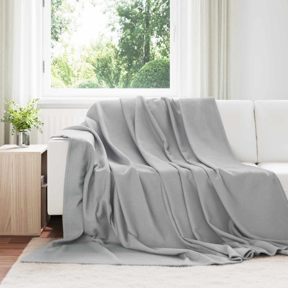 vidaXL Ριχτάρια 6 τμχ. Γκρι 270 x 240 cm 5.44 kg Μαλλί