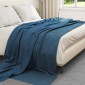 vidaXL Ριχτάρια 6 τμχ. Σκούρο μπλε 240 x 220 cm 4.49 kg Μαλλί