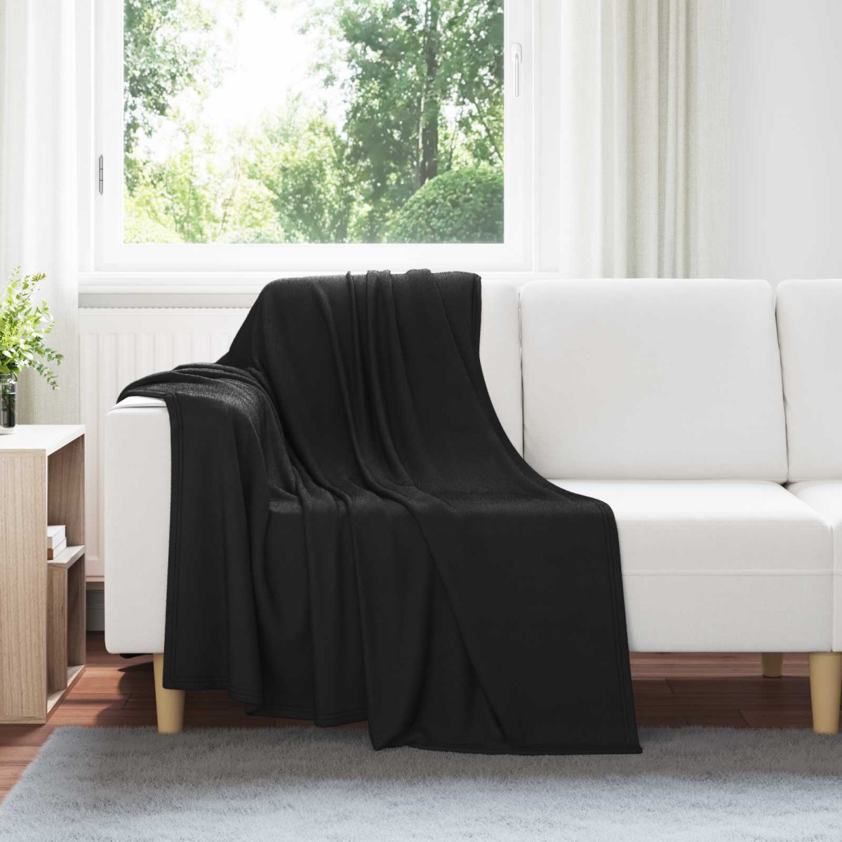 vidaXL Ριχτάρια 6 τμχ. Μαύρο 170 x 130 εκ. 1.86 kg Μαλλί