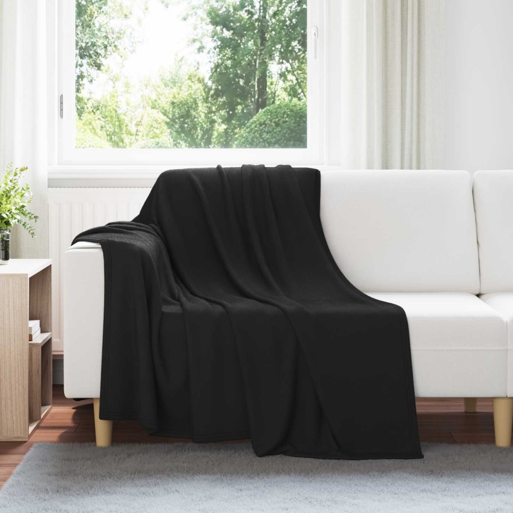 vidaXL Ριχτάρια 6 τμχ. Μαύρο 200 x 150 cm 2.61 kg Μαλλί