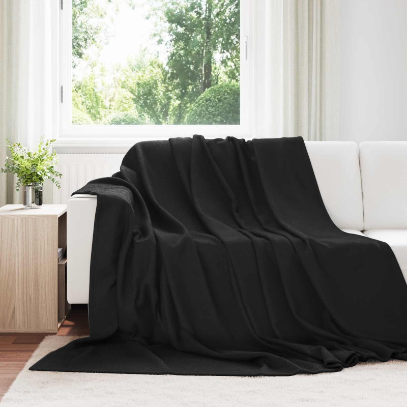 vidaXL Ριχτάρια 6 τμχ. Μαύρο 270 x 240 cm 5.08 kg Μαλλί