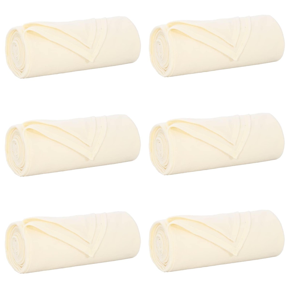 vidaXL Ριχτάρια 6 τμχ. Κρεμ 240 x 220 cm 4.28 kg Μαλλί