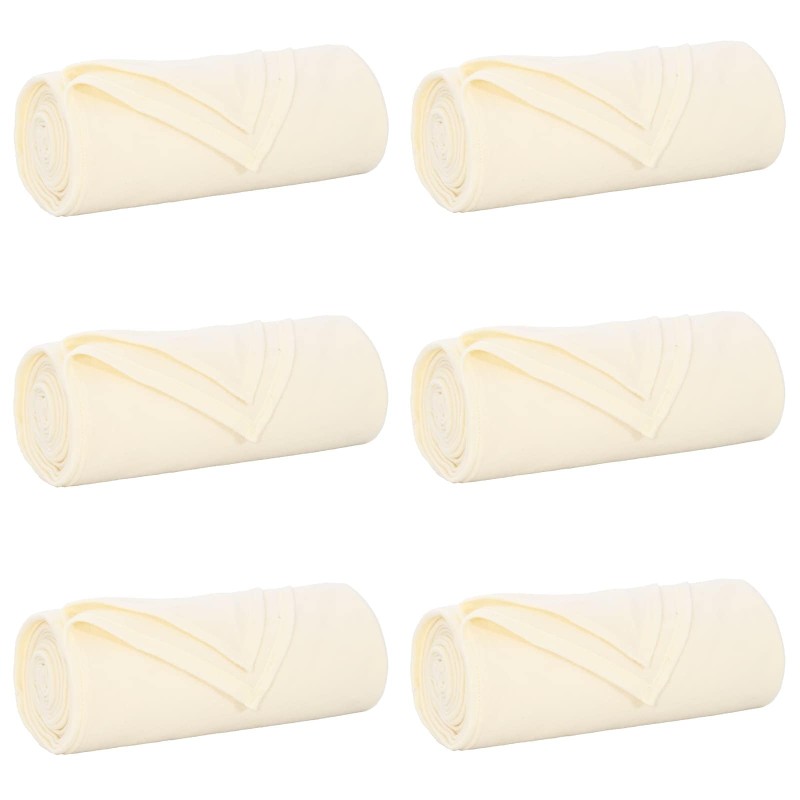 vidaXL Ριχτάρια 6 τμχ. Κρεμ 270 x 240 cm 5.44 kg Μαλλί