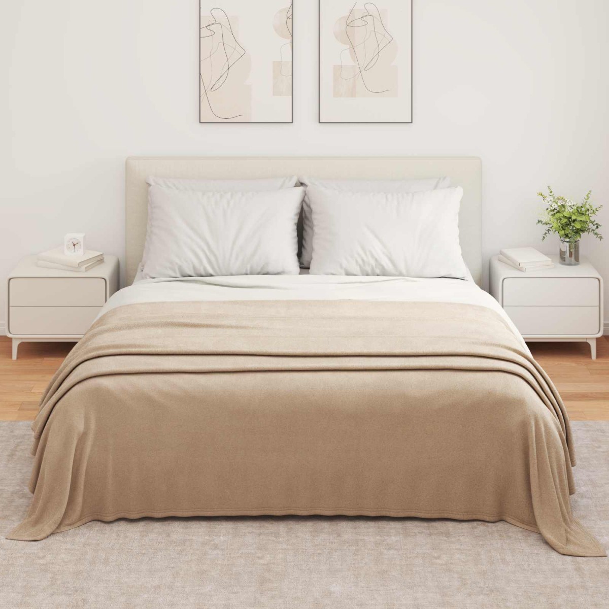 vidaXL Ριχτάρι Καμηλοπάρδαλη 350 x 270 εκ. 1.3 kg Μαλλί