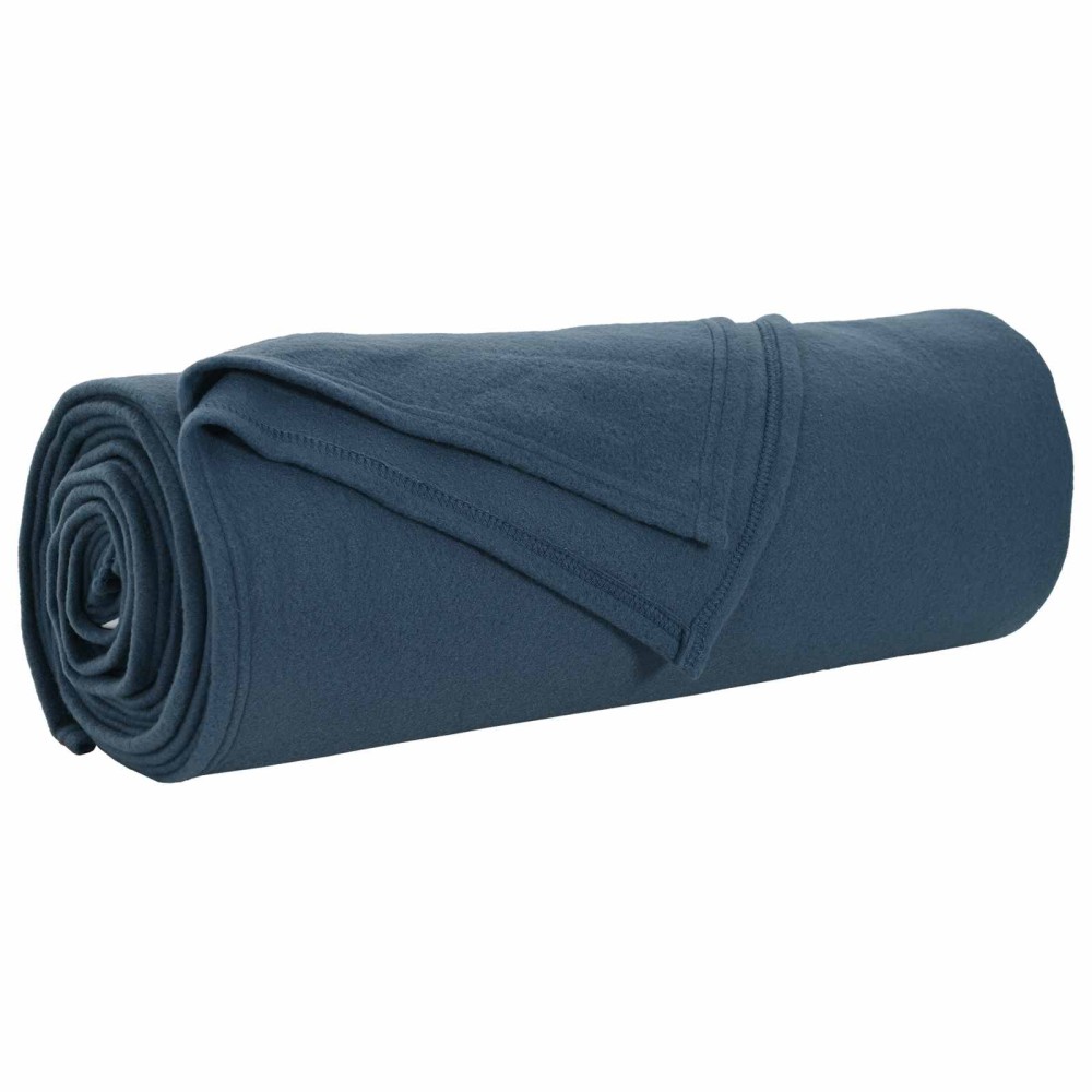 vidaXL Ριχτάρι Σκούρο μπλε 350 x 270 εκ. 1.3 kg Μαλλί
