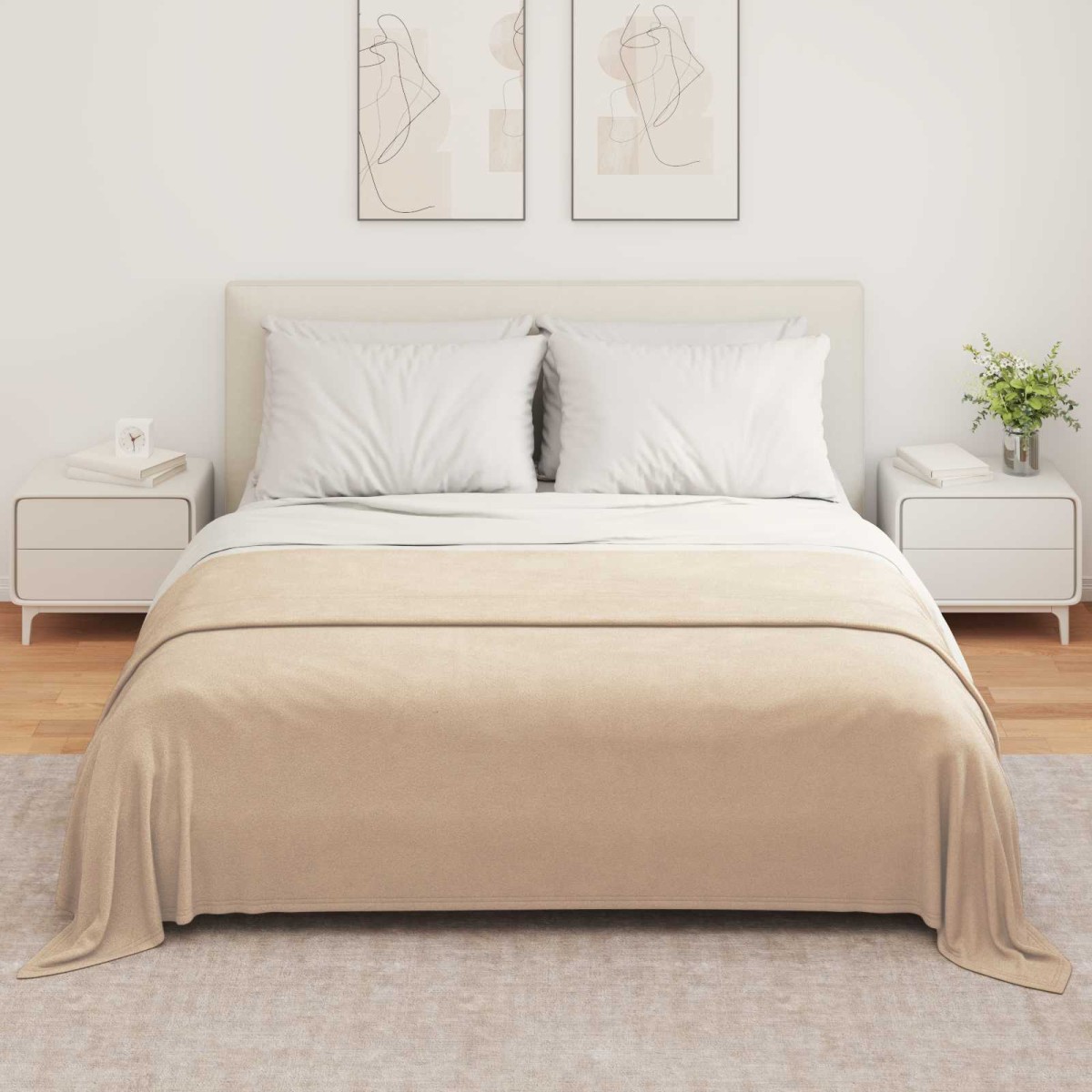 vidaXL Ριχτάρια 6 τμχ. Καμηλοπάρδαλη 280 x 210 εκ. 4.75 kg Μαλλί