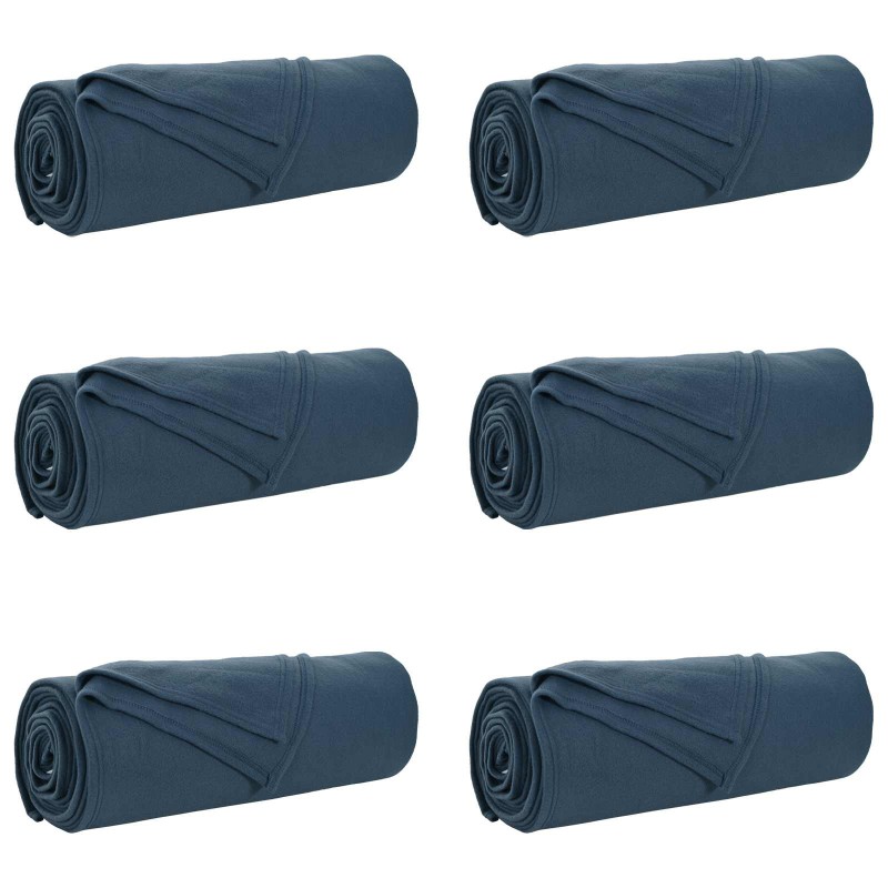 vidaXL Ριχτάρια 6 τμχ. Σκούρο μπλε 210 x 140 εκ 2.44 kg Μαλλί