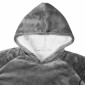 vidaXL Φούτερ-κουβέρτα Σκούρο Γκρι M Φλις και Φλανέλ