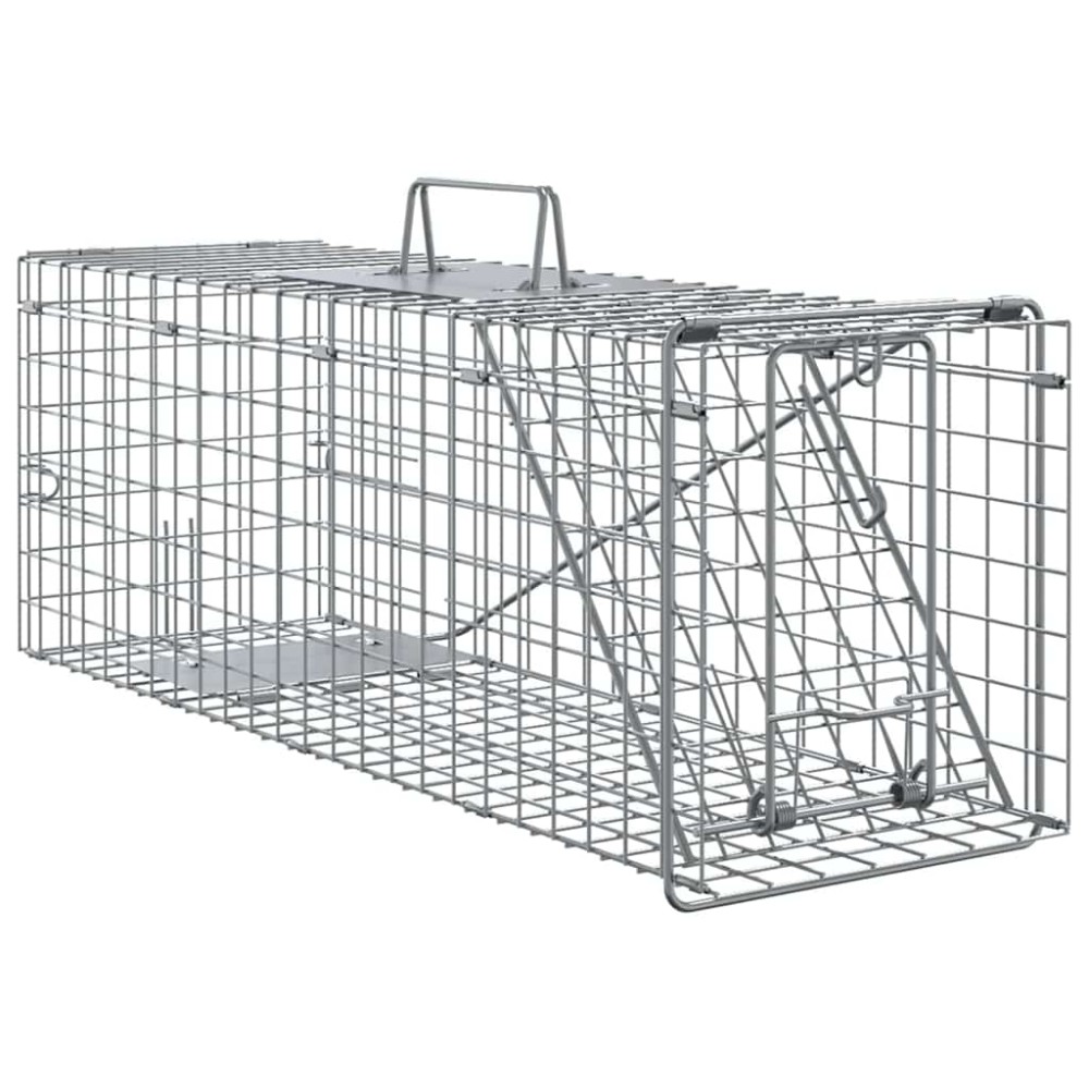 vidaXL Παγίδα Ζώων Ανθρακί 61 x 20 x 21,5 εκ Ατσάλι