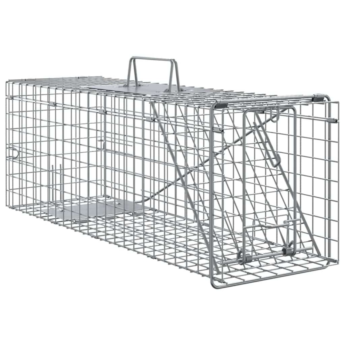 vidaXL Παγίδα Ζώων Ανθρακί 61 x 20 x 21,5 εκ Ατσάλι