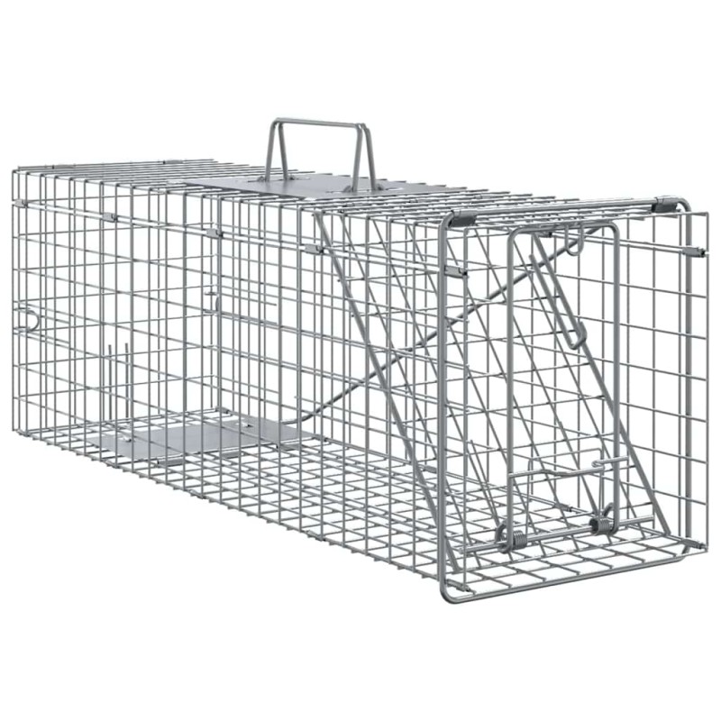 vidaXL Παγίδα Ζώων Ανθρακί 61 x 20 x 21,5 εκ Ατσάλι