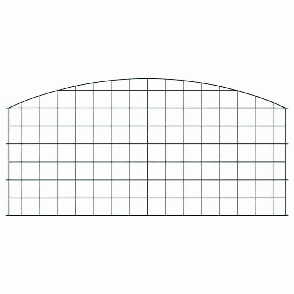 vidaXL Σετ φράχτη για λιμνούλες 5 τμχ. 100 x 50 cm Ατσάλι Πράσινο