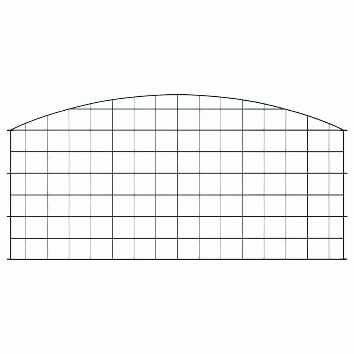vidaXL Σετ φράχτη για λιμνούλες 5 τμχ. 100 x 50 cm Ατσάλι Πράσινο