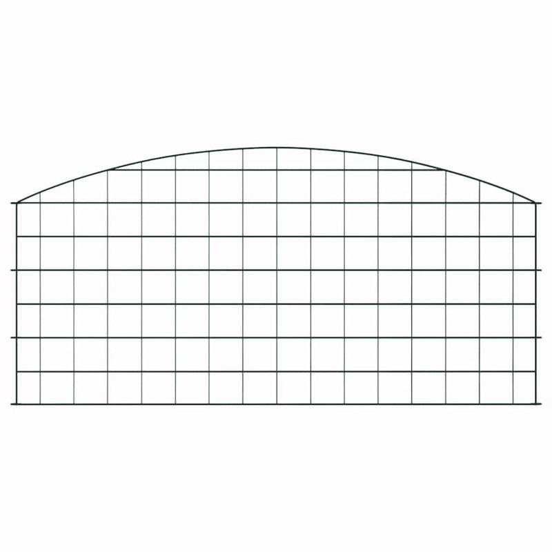 vidaXL Σετ φράχτη για λιμνούλες 5 τμχ. 100 x 50 cm Ατσάλι Πράσινο