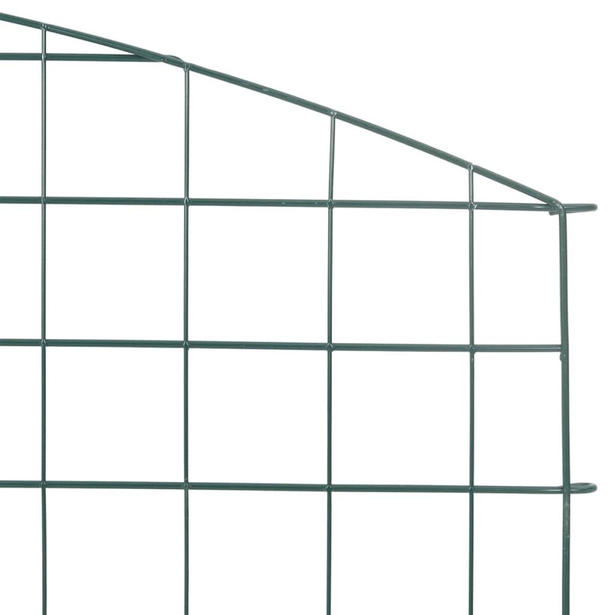 vidaXL Σετ φράχτη για λιμνούλες 5 τμχ. 100 x 50 cm Ατσάλι Πράσινο