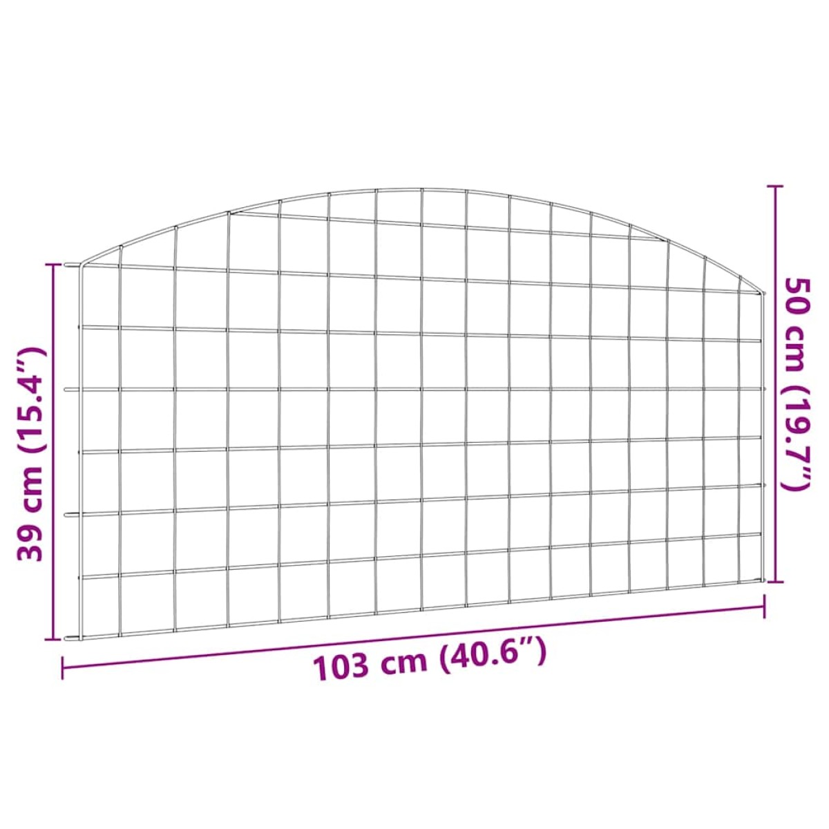 vidaXL Σετ φράχτη για λιμνούλες 5 τμχ. 100 x 50 cm Ατσάλι Πράσινο