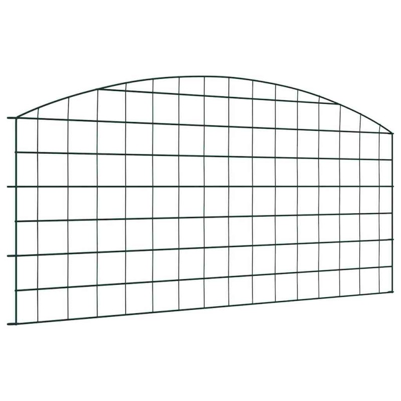 vidaXL Σετ φράχτη για λιμνούλες 5 τμχ. 100 x 50 cm Ατσάλι Πράσινο