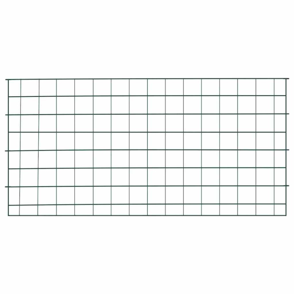 vidaXL Σετ φράχτη για λιμνούλες 5 τμχ. 100 x 50 cm Ατσάλι Πράσινο