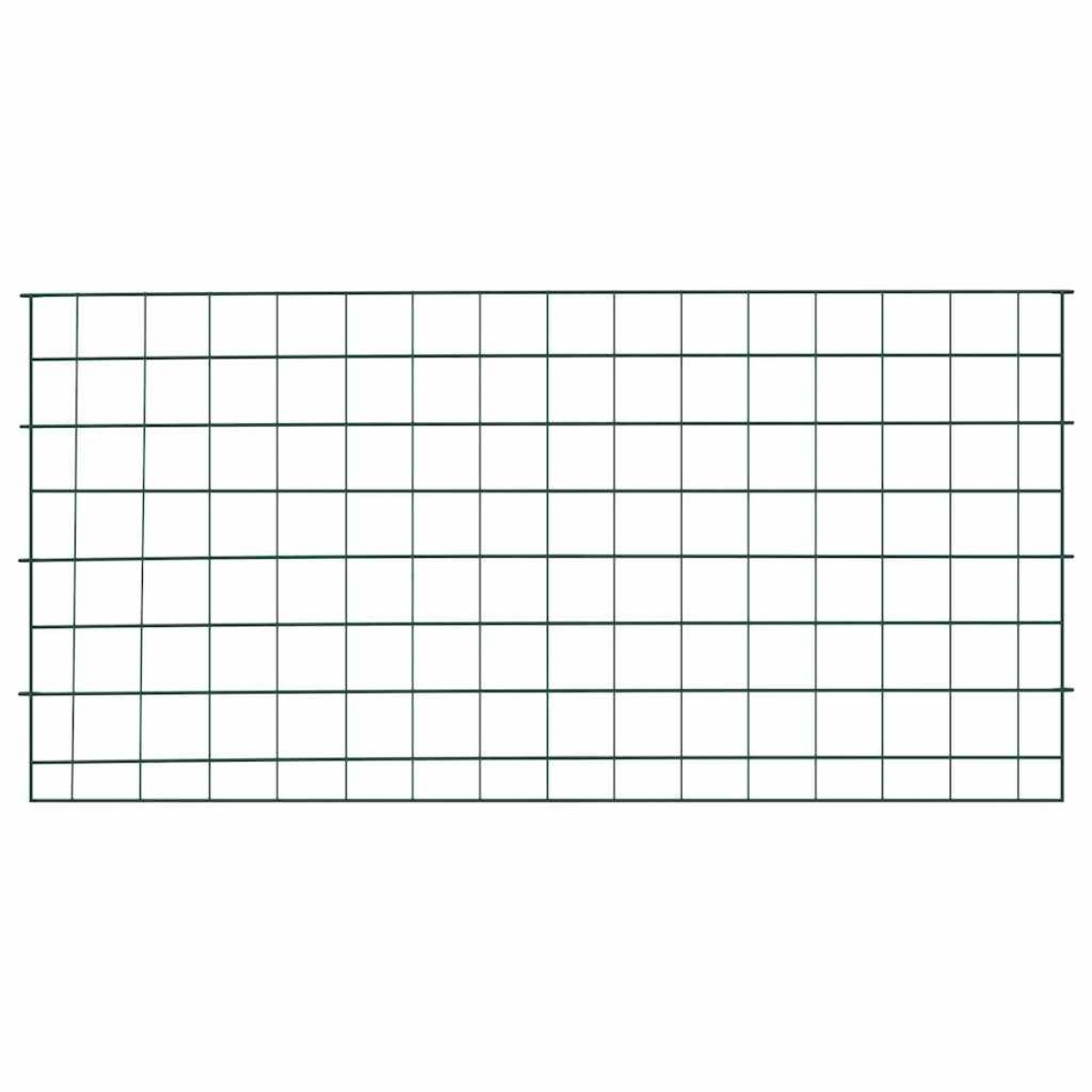 vidaXL Σετ φράχτη για λιμνούλες 5 τμχ. 100 x 50 cm Ατσάλι Πράσινο