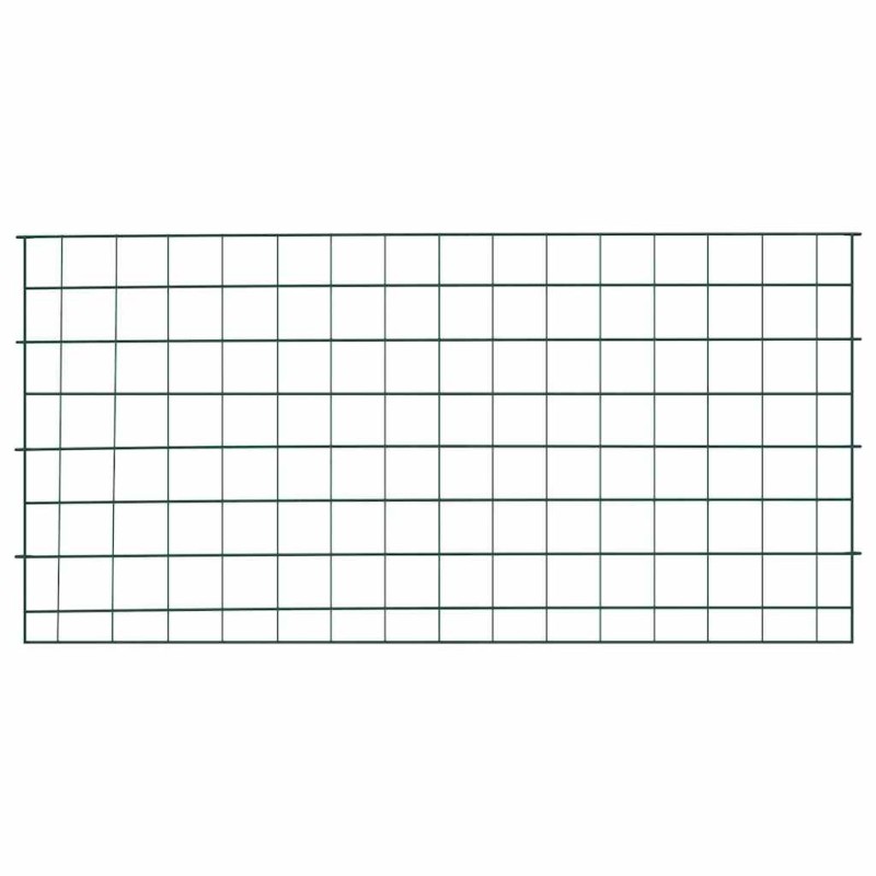 vidaXL Σετ φράχτη για λιμνούλες 5 τμχ. 100 x 50 cm Ατσάλι Πράσινο