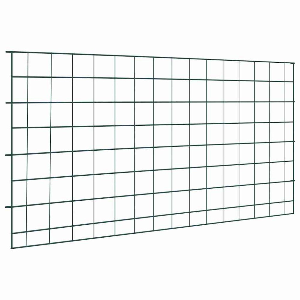 vidaXL Σετ φράχτη για λιμνούλες 5 τμχ. 100 x 50 cm Ατσάλι Πράσινο