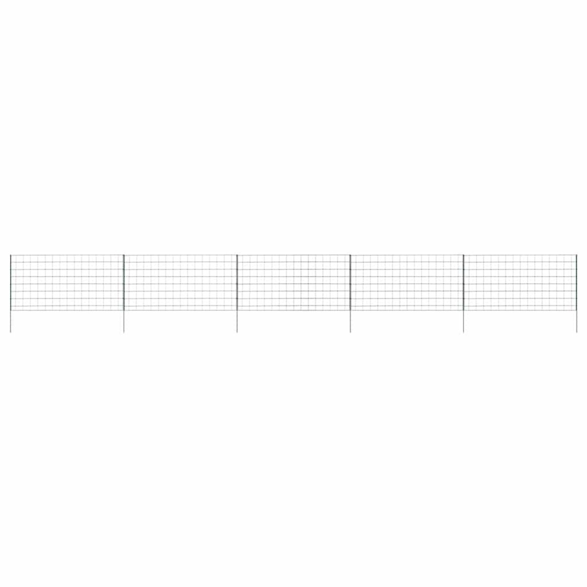 vidaXL Σετ φράχτη για λιμνούλες 5 τμχ. 100 x 50 cm Ατσάλι Πράσινο