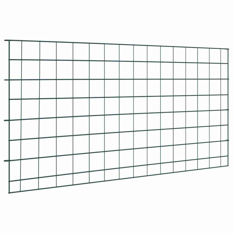 vidaXL Σετ φράχτη για λιμνούλες 5 τμχ. 100 x 50 cm Ατσάλι Πράσινο