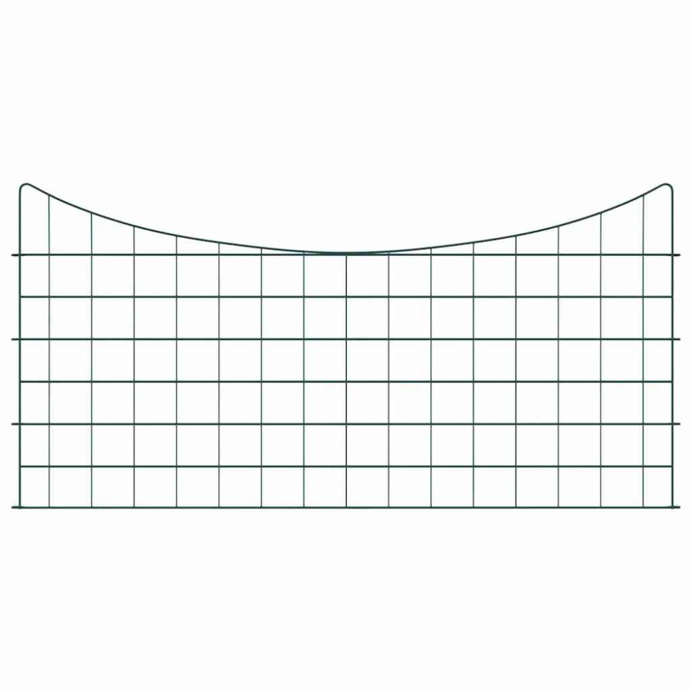 vidaXL Σετ φράχτη για λιμνούλες 5 τμχ. 100 x 50 cm Ατσάλι Πράσινο