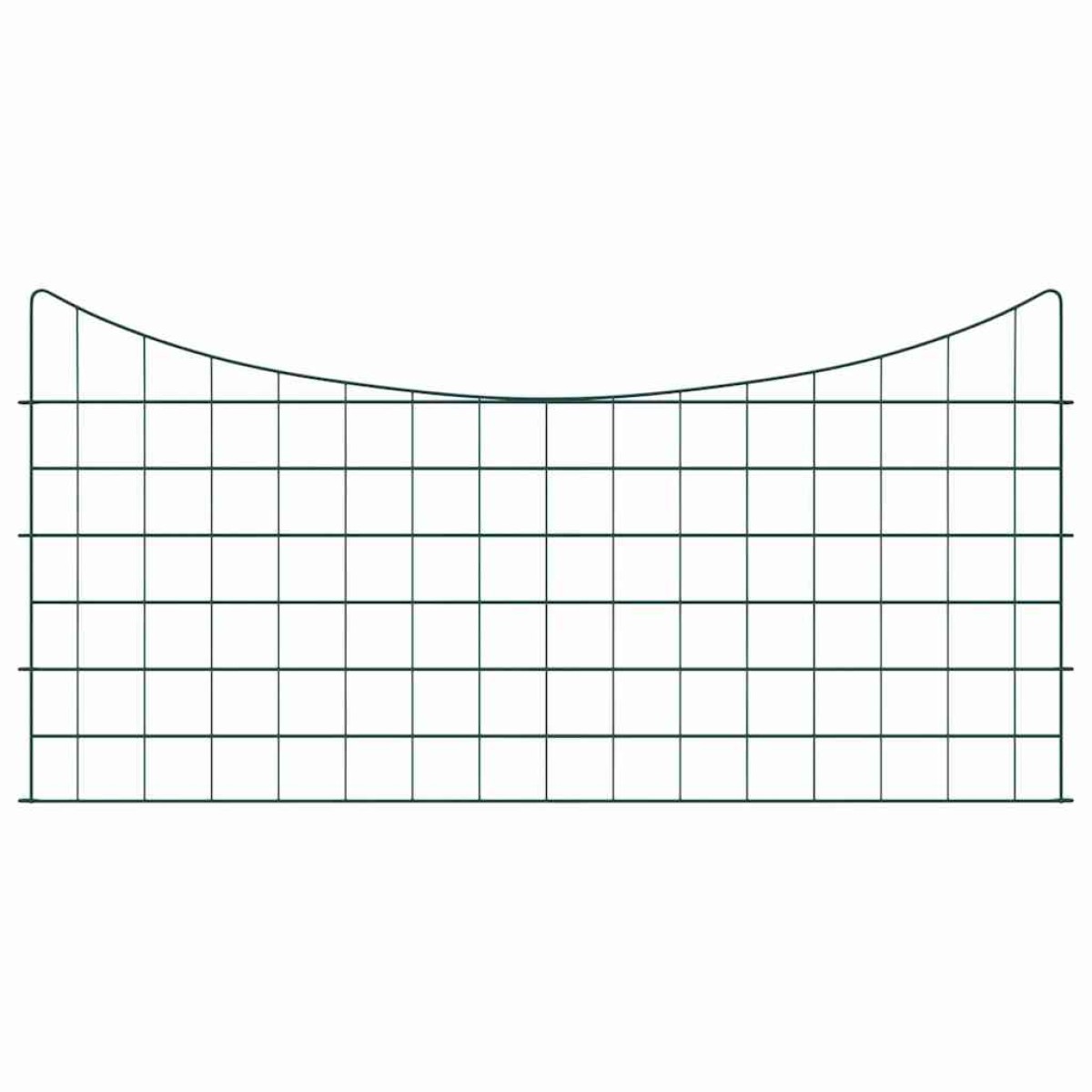 vidaXL Σετ φράχτη για λιμνούλες 5 τμχ. 100 x 50 cm Ατσάλι Πράσινο