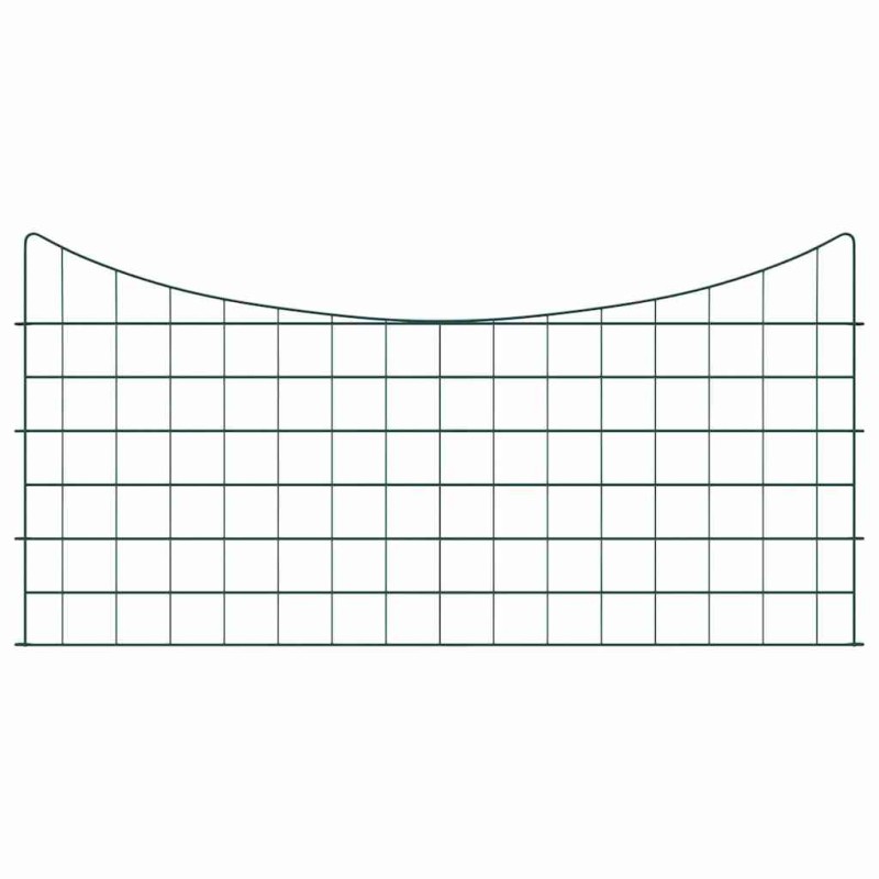 vidaXL Σετ φράχτη για λιμνούλες 5 τμχ. 100 x 50 cm Ατσάλι Πράσινο