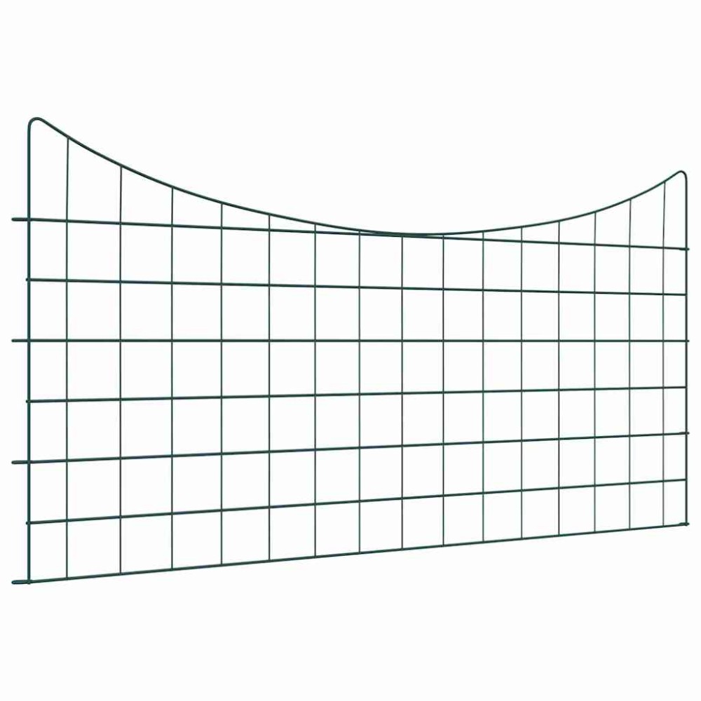 vidaXL Σετ φράχτη για λιμνούλες 5 τμχ. 100 x 50 cm Ατσάλι Πράσινο