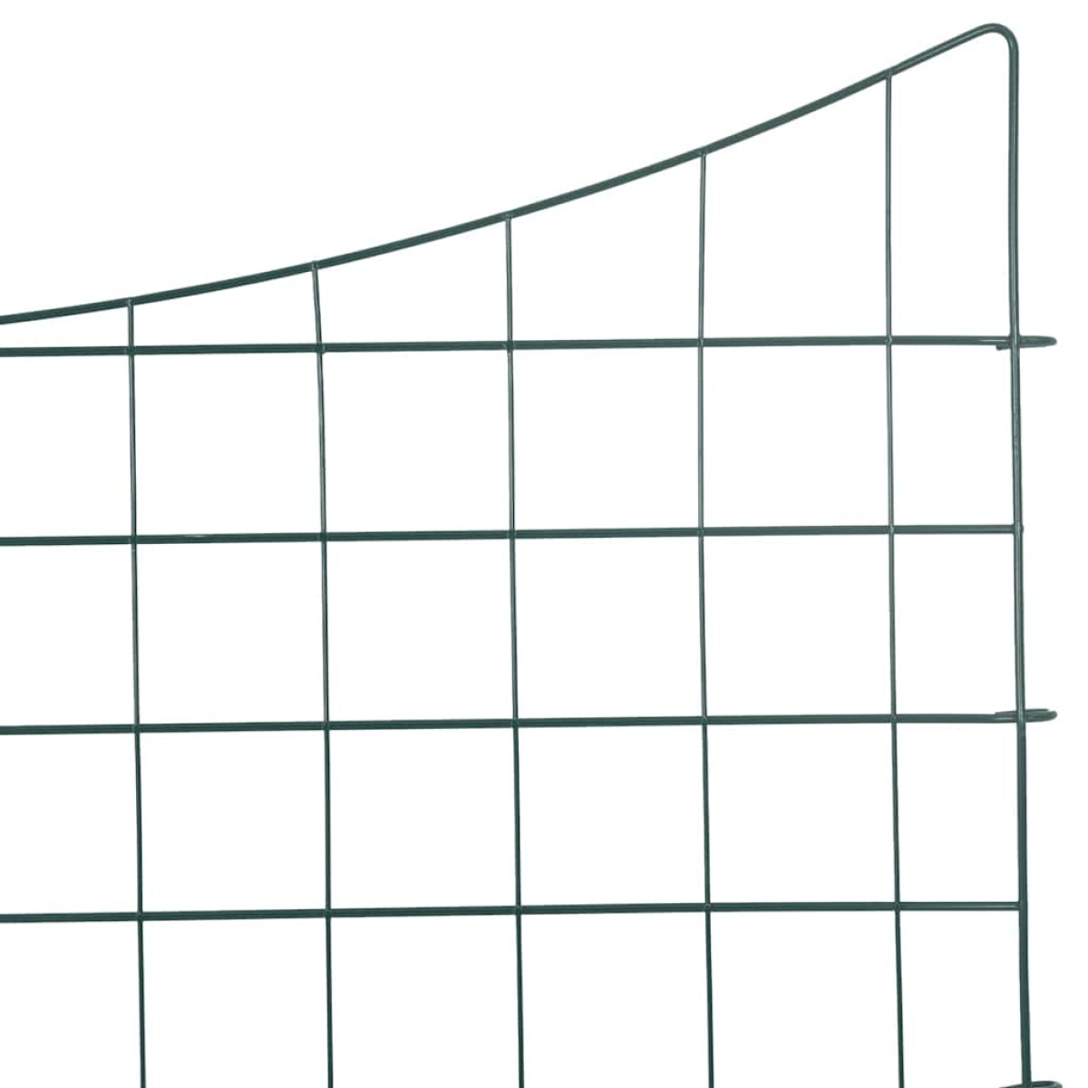 vidaXL Σετ φράχτη για λιμνούλες 5 τμχ. 100 x 50 cm Ατσάλι Πράσινο