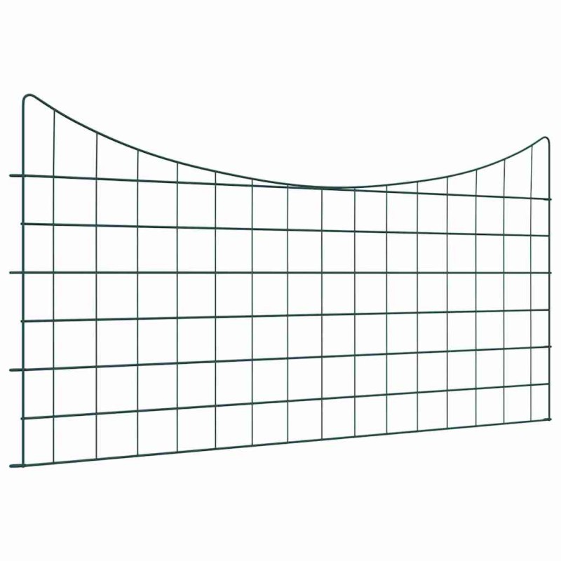 vidaXL Σετ φράχτη για λιμνούλες 5 τμχ. 100 x 50 cm Ατσάλι Πράσινο